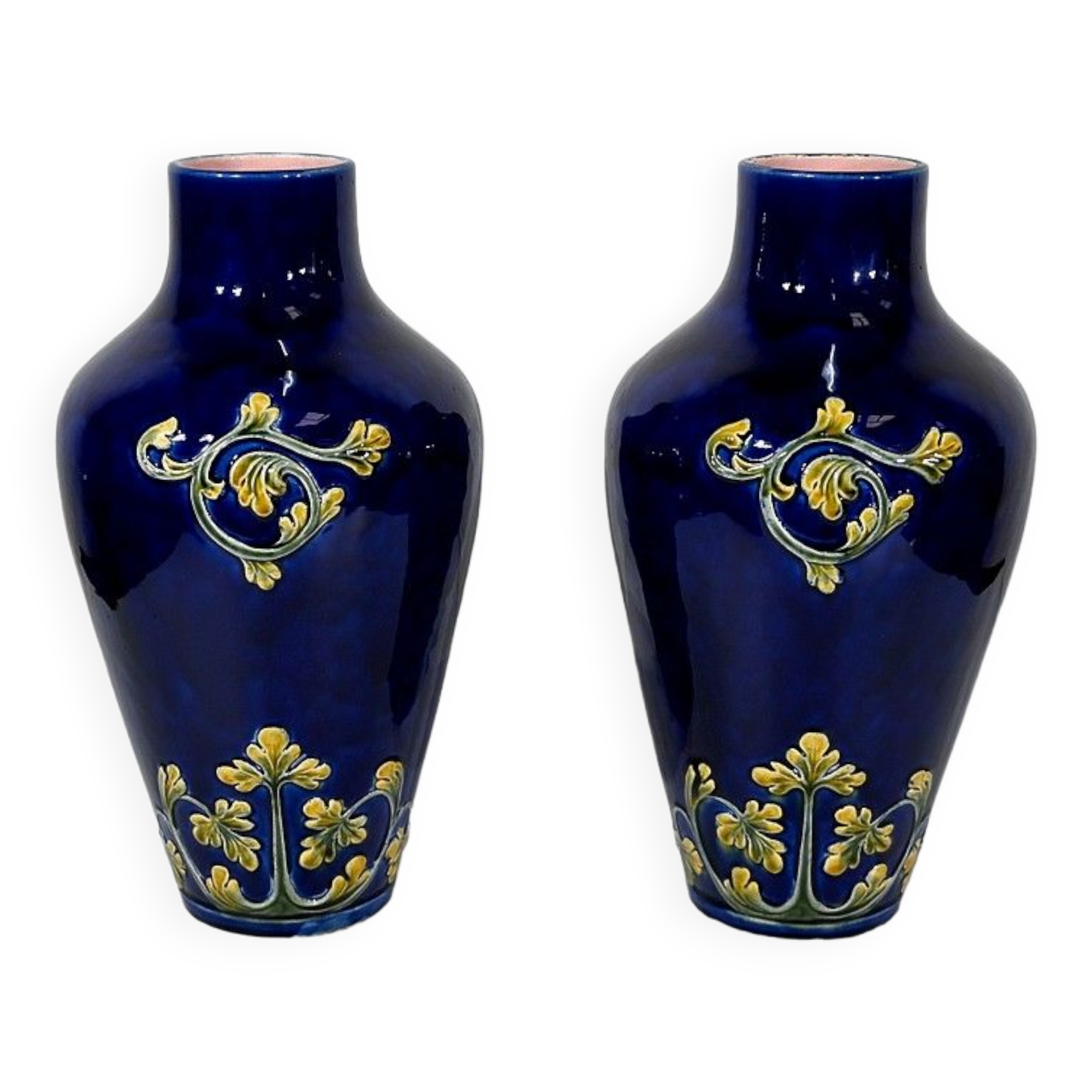 Pair of ceramic vases - art nouveau - 1900
