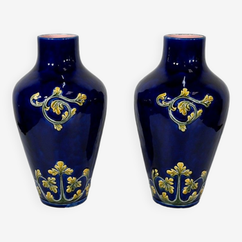 Paire de vases en céramique, art nouveau - 1900