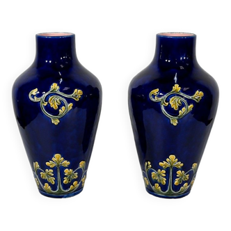 Pair of ceramic vases - art nouveau - 1900
