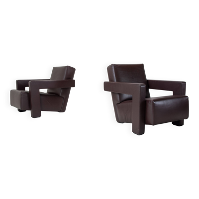 Ensemble de 2 fauteuils Utrecht Cassina – Gerrit Rietveld (1935)