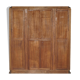 Armoire triple banque Art Déco en érable burr avec porte miroir, circa 1920