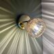 Vintage amber glass globe wall light