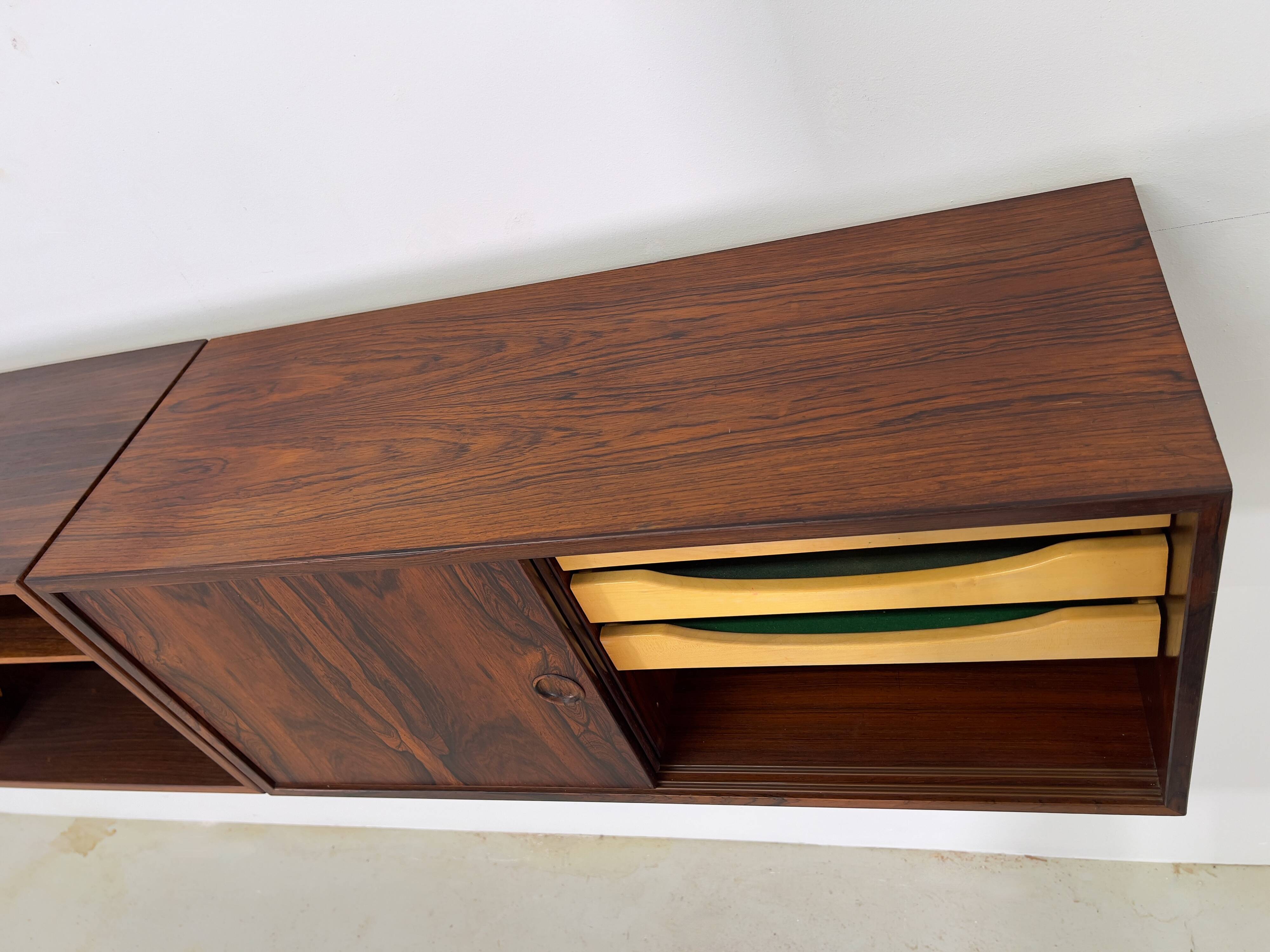 Danish Kai Kristiansen Rosewood Wall Units By Feldballes, 1960s.