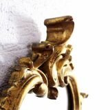 Louis XV style mirror in resin gilded with gold leaf, France 1960