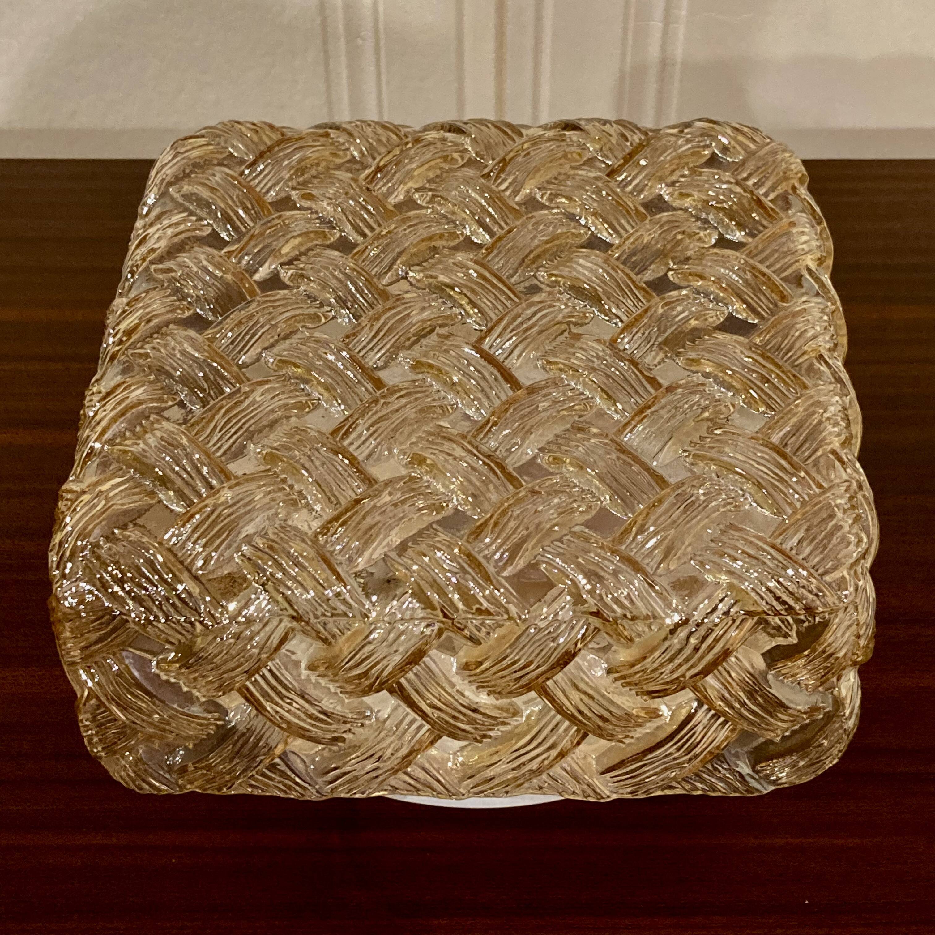 Large glass wall light Scandinavian design 1950.