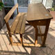 Old wooden schoolboy desk