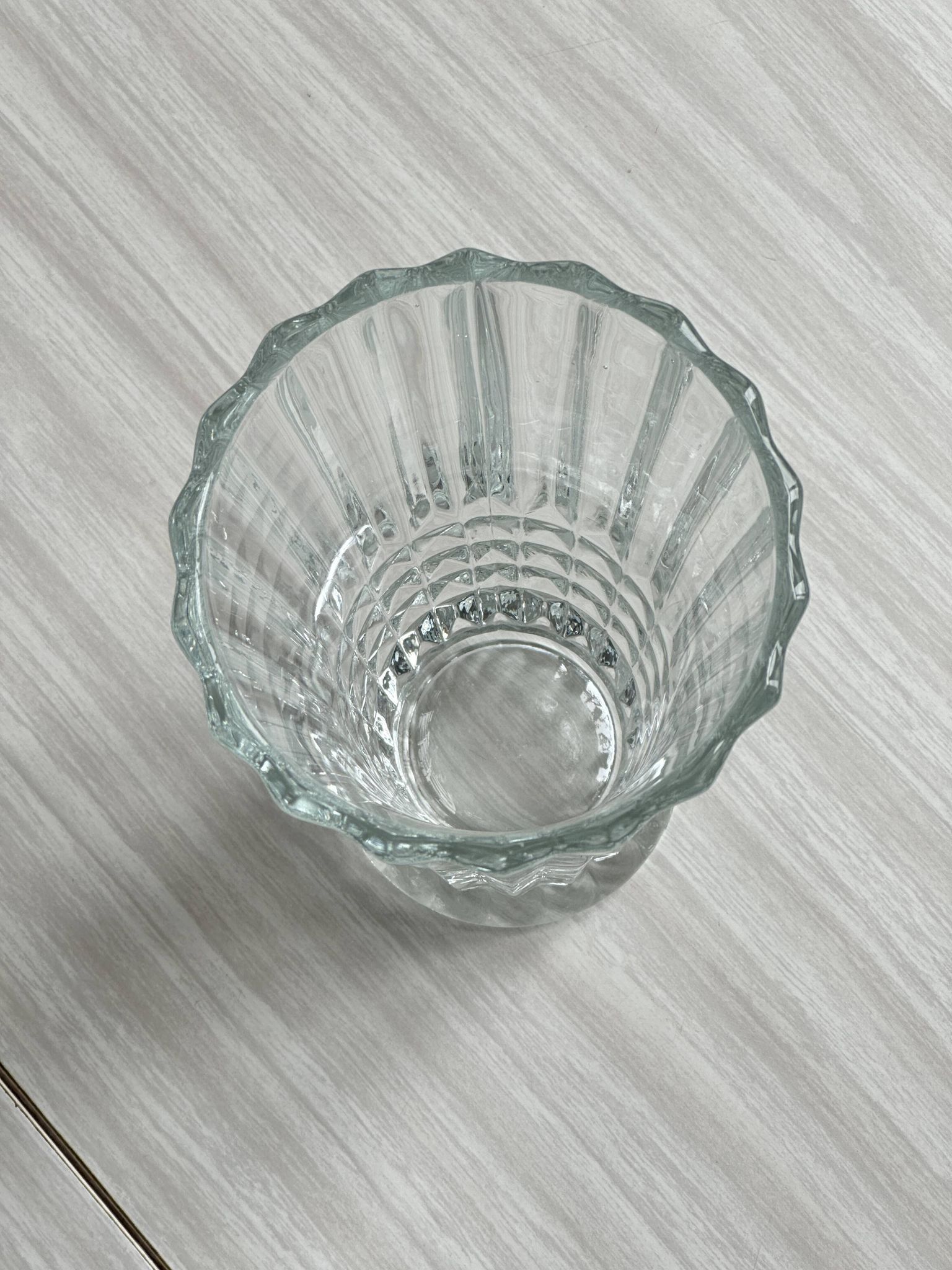 Vintage pressed glass vase