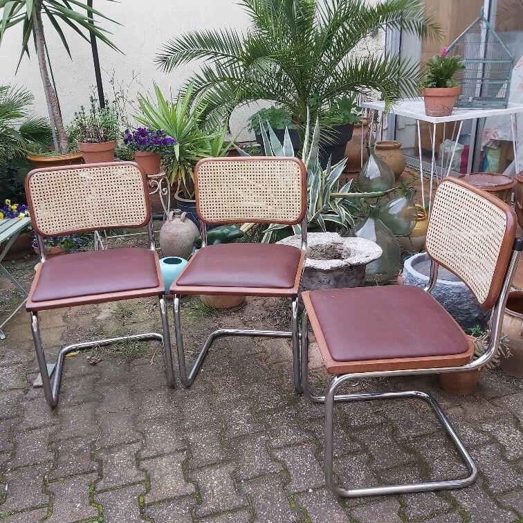 Set de 3 chaises Cesca B32 Marcel Breuer