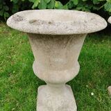 Paire de pots Médicis anciens en pierre