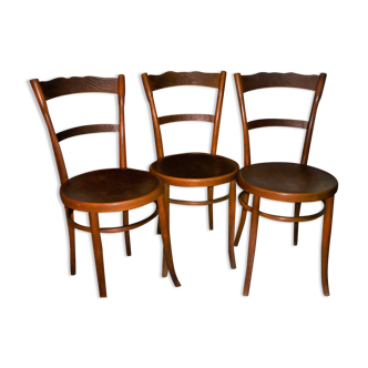 Chairs art nouveau in curved wood Jacob & Joseph Kohn 1905