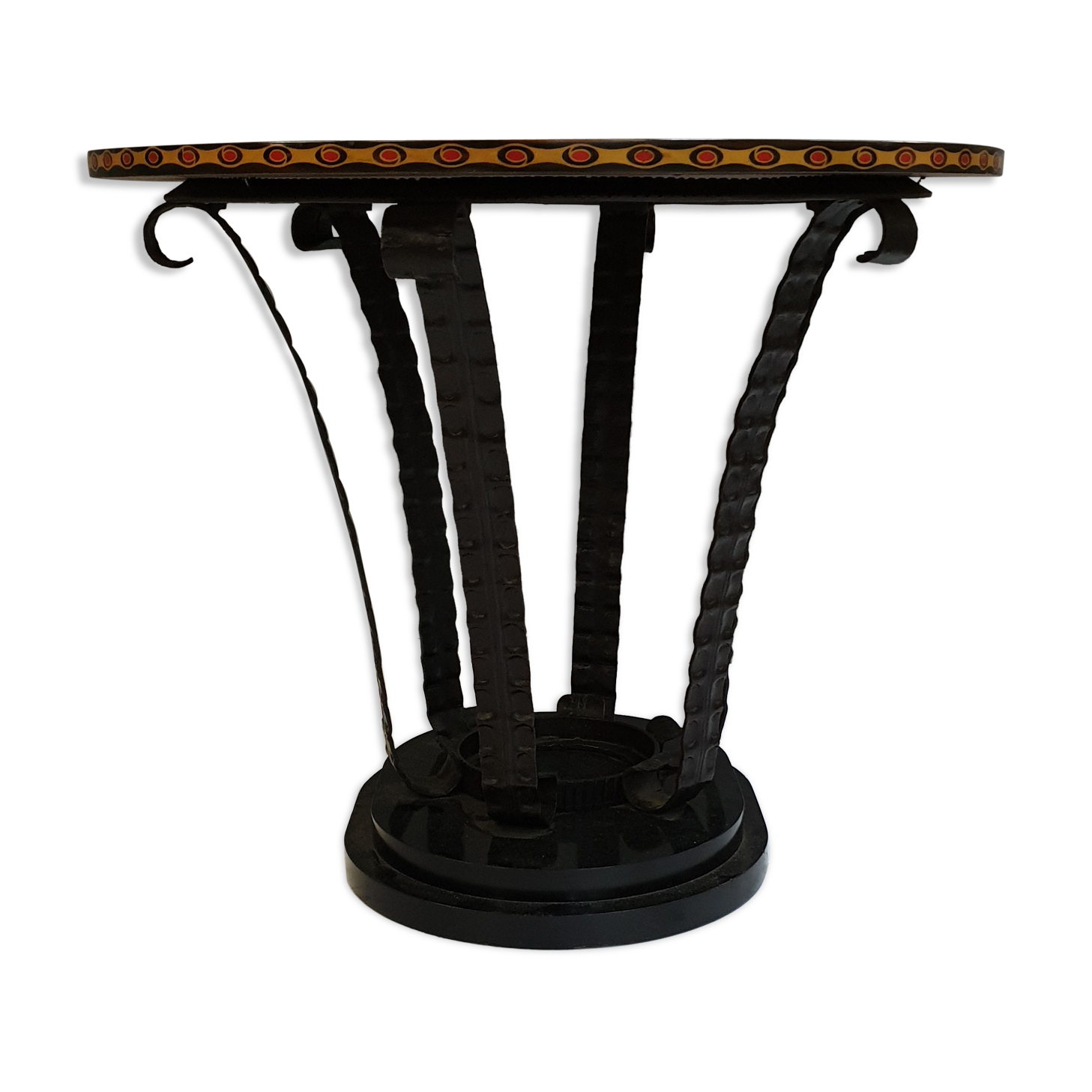 Forged iron side table