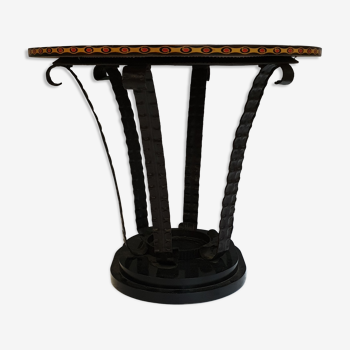 Forged iron side table