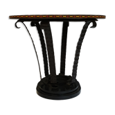 Forged iron side table