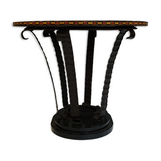 Forged iron side table