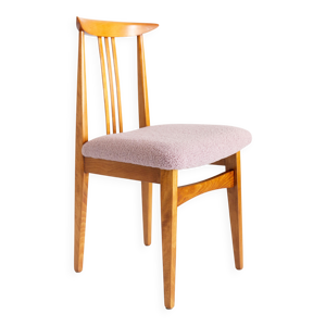 chaise bouclé rose milieu