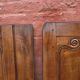 Paire de portes de placard style Louis XV en merisier massif