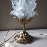 Bronze lampshade in the shape of a rose