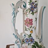Old jug in flowered porcelain