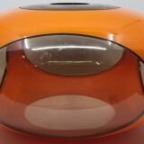 luigi colani plexiglass orange ufo space age pendant chandelier, 1970
