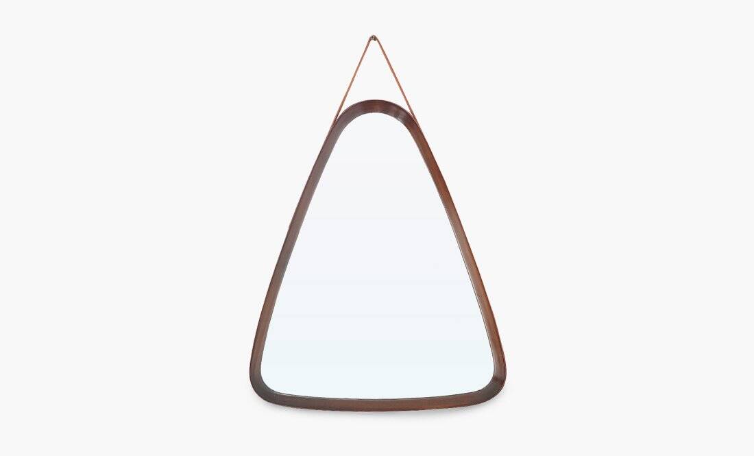 Vintage mirror with a teak frame, 1960s.