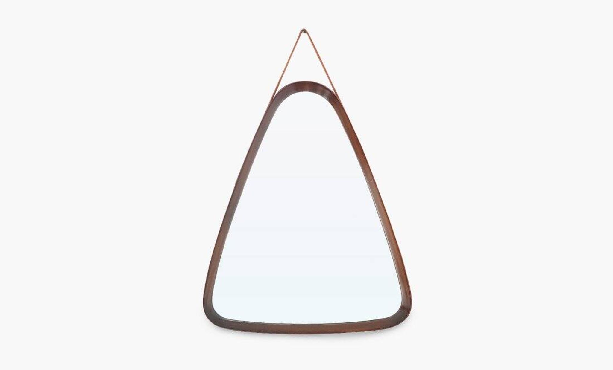 Vintage mirror with a teak frame, 1960s.