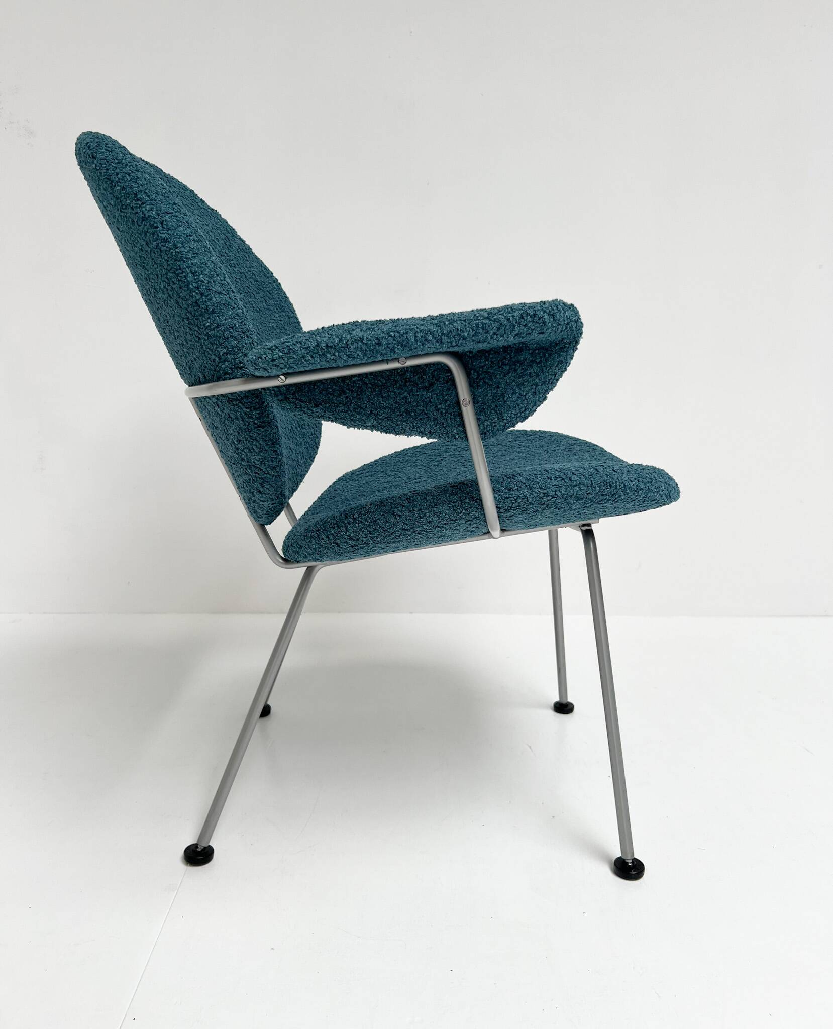Reupholstered Trienale armchair by Willem Gispen for Kembo Rhenen