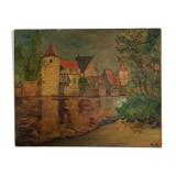 Tableau rivière en automne