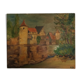 River painting in autumn