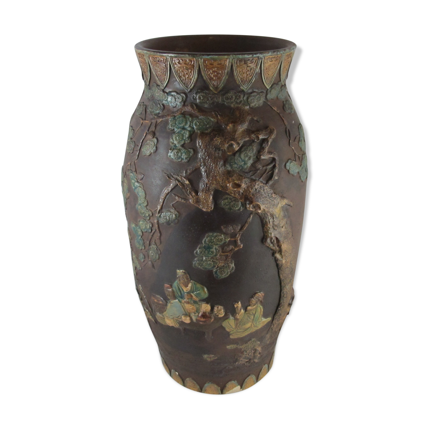 Vase chinois Japonais en terre cuite Selency