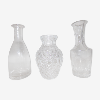 3 vases soliflores