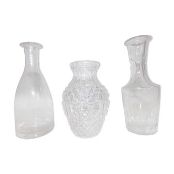3 vases soliflores