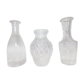 3 vases soliflores