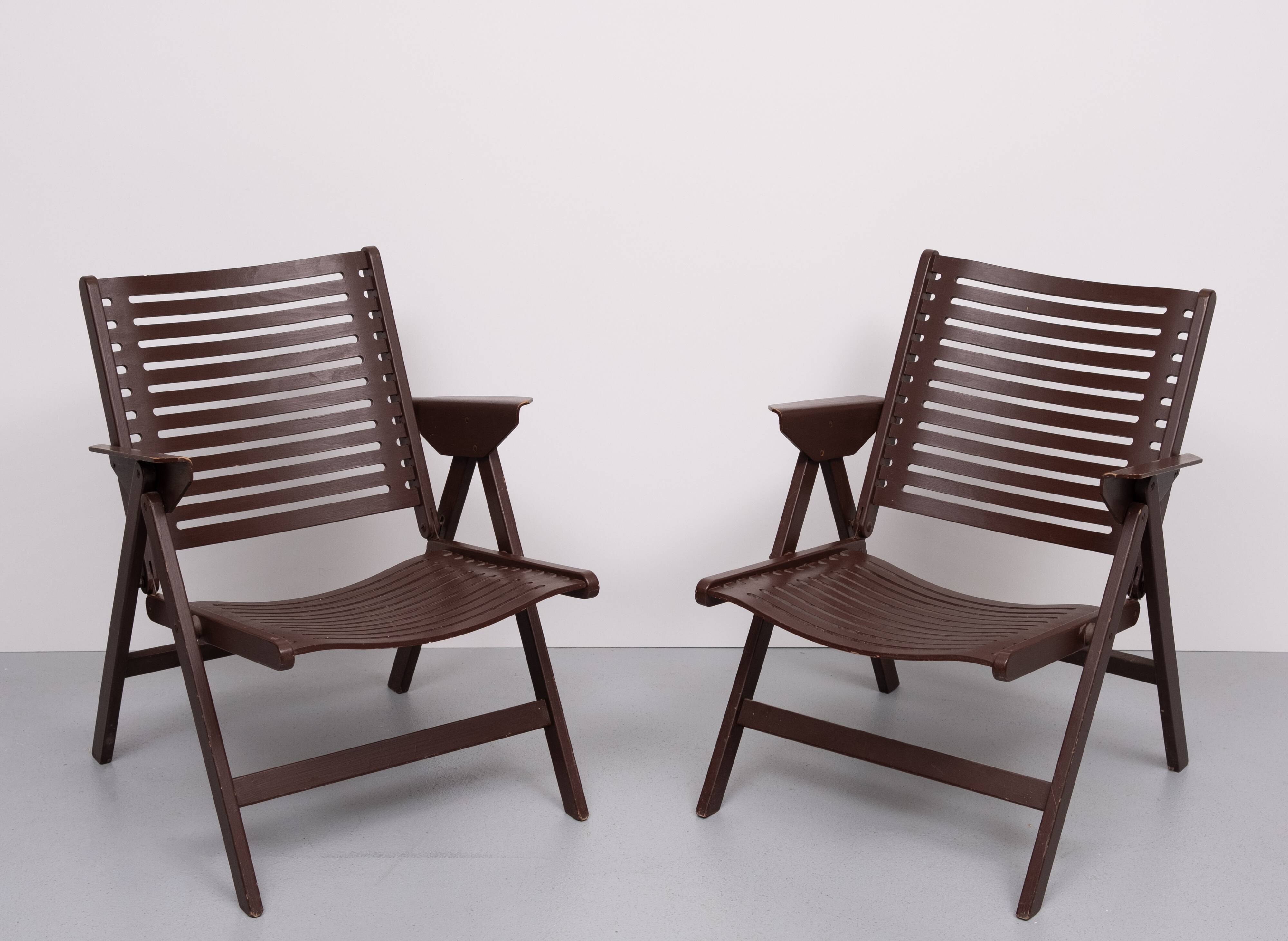 Vintage Rex multiplex folding chairs Niko Kralj, Joegoslavië 1950
