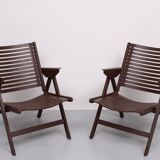 Vintage Rex multiplex folding chairs Niko Kralj, Joegoslavië 1950