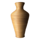 Grand vase de sol en rotin tressé, années 1970