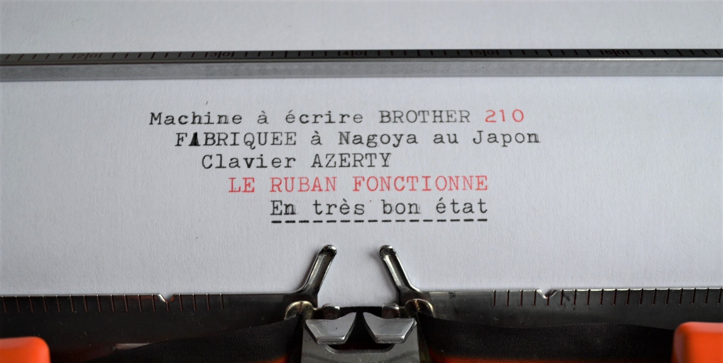 TYPEwriter Brother 210 orange 1975
