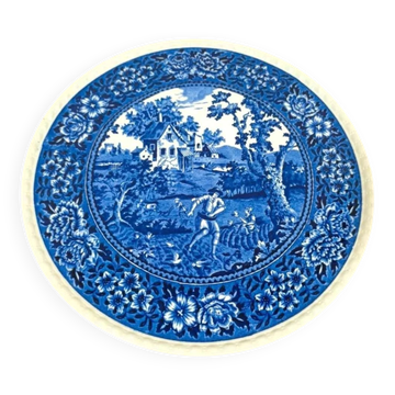 Round cake plate Villeroy and Boch Rusticana blue