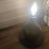 Ceramic and wool lamp, signature