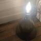 Ceramic and wool lamp, signed.