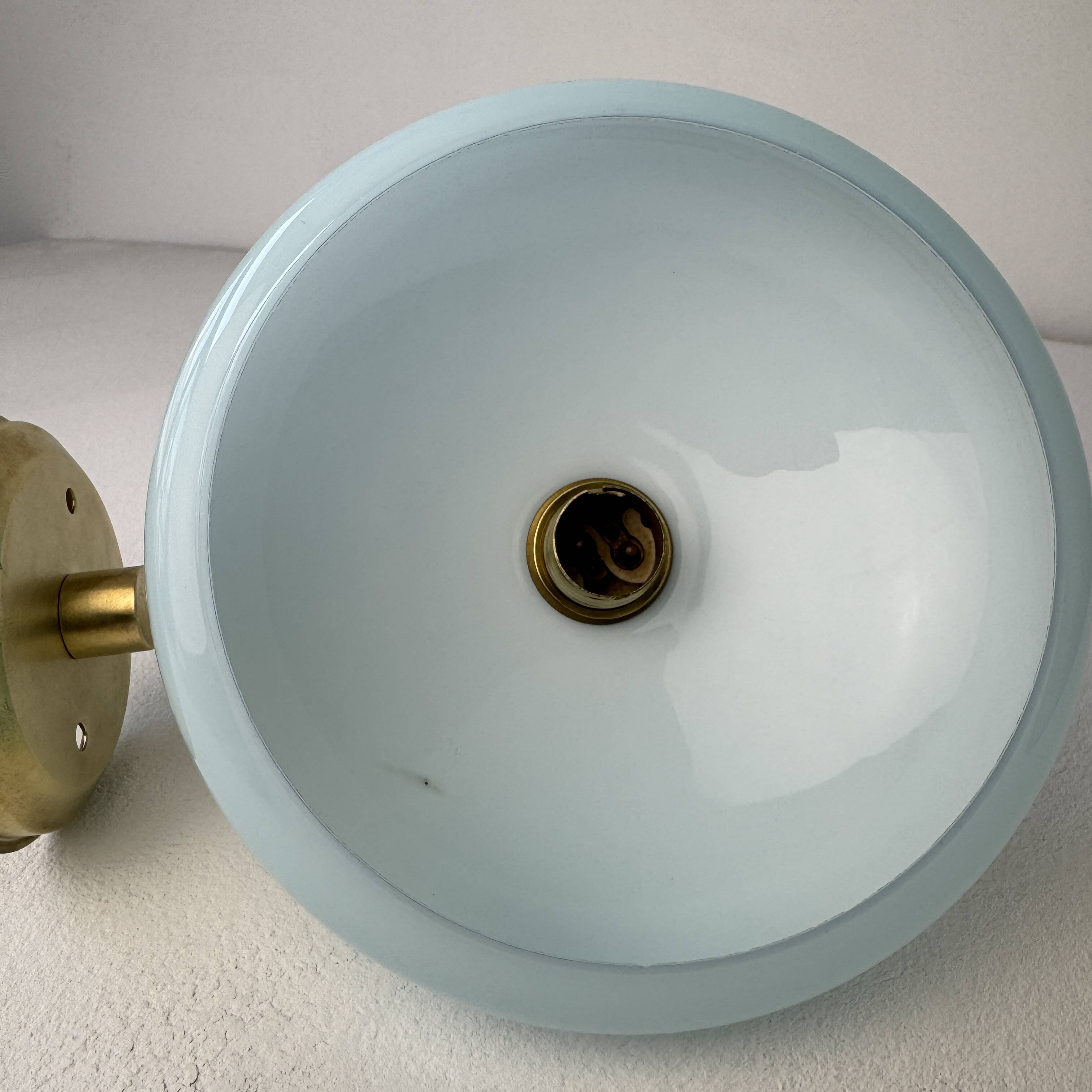 Pair of old vintage opaline sconces