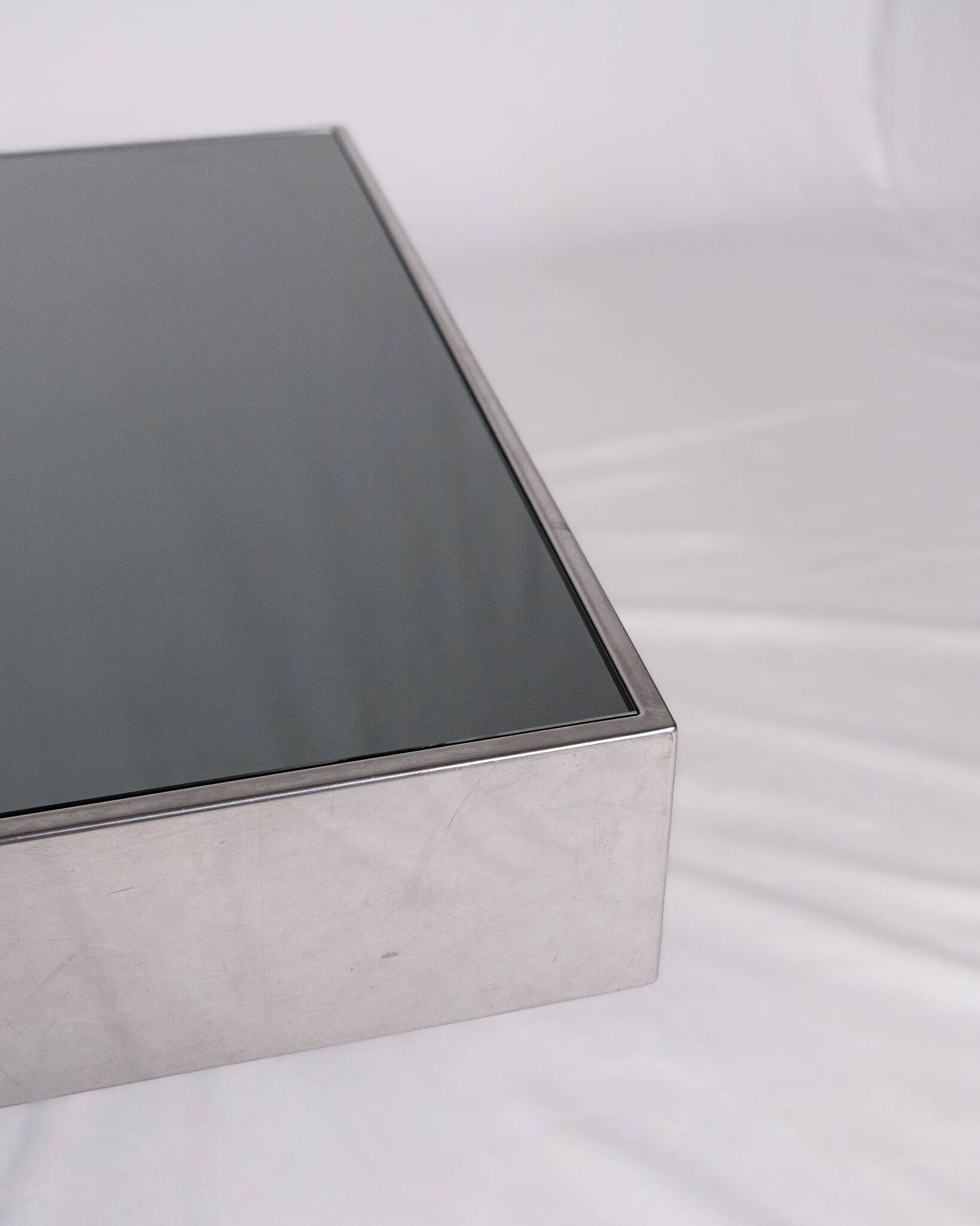 Mirror coffee table, Willy Rizzo for Cidue, Italy, 1970s