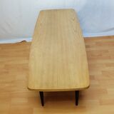 Scandinavian coffee table double top vintage teak 1960