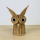 Pot à crayon hibou en osier