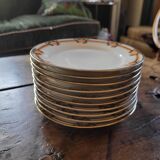 10 Sarreguemines dessert plates