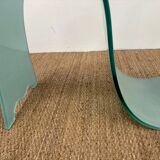 Glass table with frosted glass base