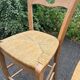 2 chaises de bar bois et paille