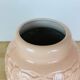 Art deco vase St Clément pigeon model, pink ceramic
