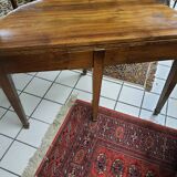 Walnut half moon table