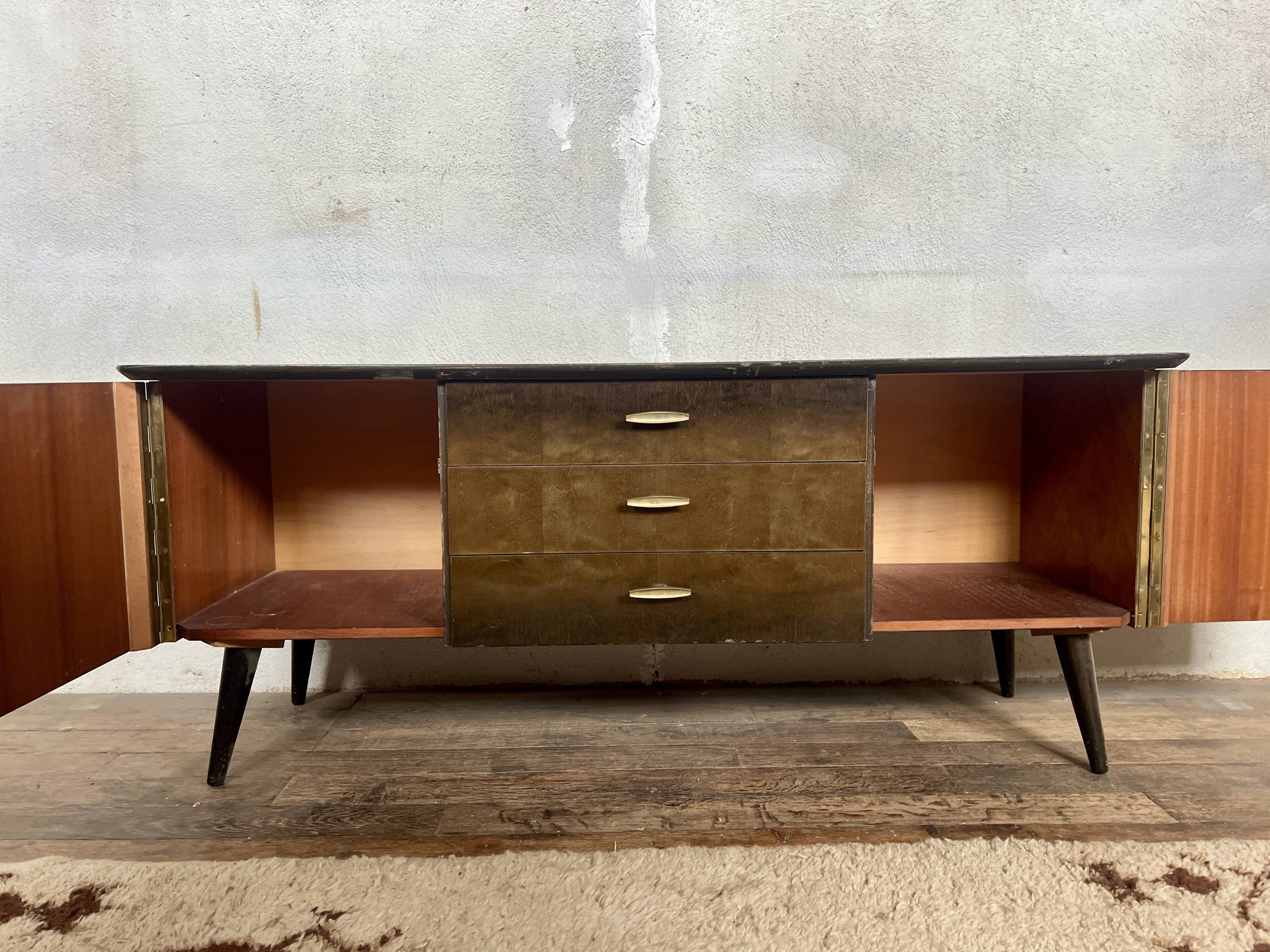 French modernist vintage TV/hifi cabinet