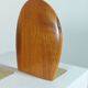 Vintage wooden and brass bookends from the 1950s, Scandinavian style.
